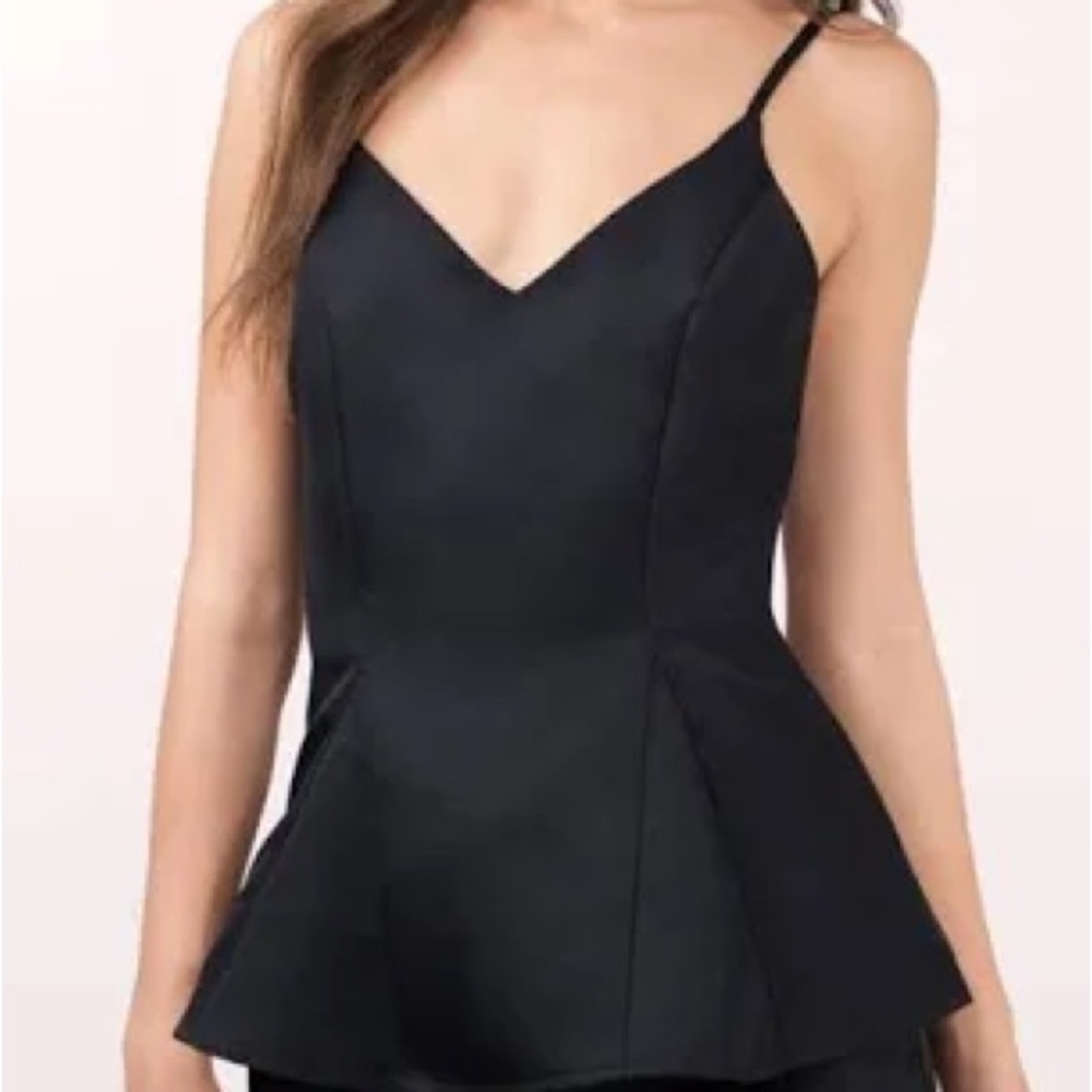 Tobi Black Peplum Romper